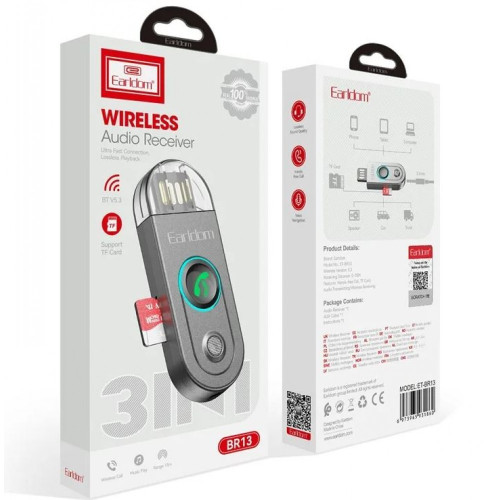 EARLDOM ET-BR13 Bluetooth 5.3 аудио приемник 3.5 mm Aux приемник Стерео Говорете