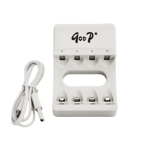 GOOP Standard Charger GD-03 – Бързо зарядно за AA/AAA Ni-MH/Ni-CD батерии, с интелигентна защита GOOP Standard Charger GD-03 – Бързо зарядно за AA/AAA Ni-MH/Ni-CD батерии, с интелигентна защита