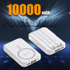 NJ23 PD 22.5W Magsafe с LED индикатор (ЧЕРЕН) 2 кабела USB-C и Lightning 5,000MAH Безжично Зареждане.
