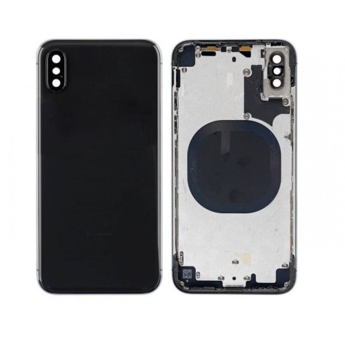 Корпус за iPhone X с бутони и слот за сим необорудван - Черен