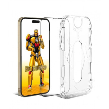 ESD стъклен протектор с рамка лесен за поставяне iPhone 14 Plus / 13 Pro Max