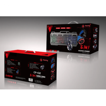 JEDEL Комбо 3 в 1 CP-02 светеща RGB клавиатура с мишка, слушалки