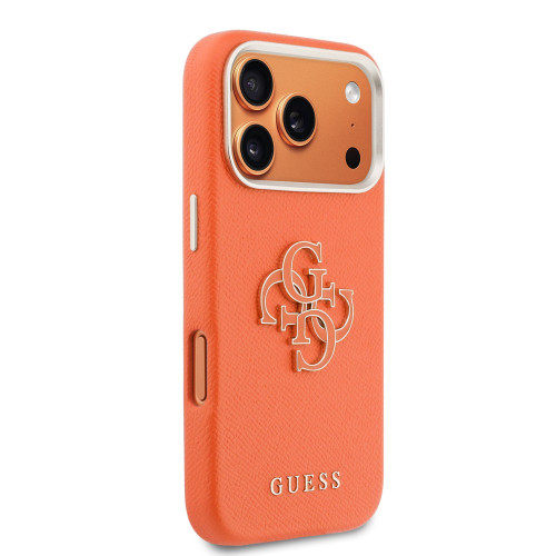 4634 GUESS HC PU FW RESIN LOGO ORANGE IP17 PRO MAX