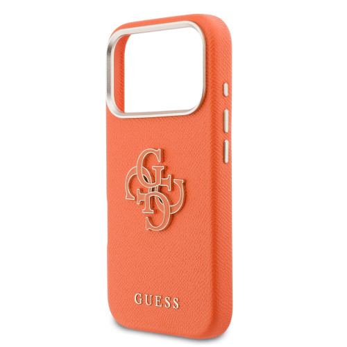 4634 GUESS HC PU FW RESIN LOGO ORANGE IP17 PRO MAX