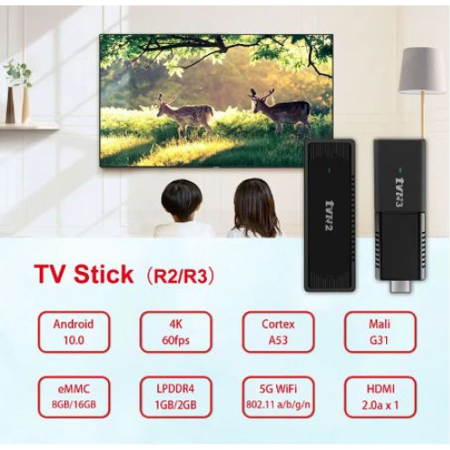 2024 TV3 TV 8k android 13.0 инфрачервено дистанционно управление TV Stick 2GB 16GB 2.4G Wifi 100M-LAN порт Netflix Youtube Media Player