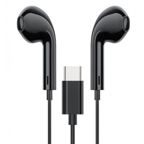 HOCO M101 USB-C/Type-C интерфейс Crystal Joy Слушалки Earpods (Черен)