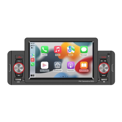 5000 Автомобилен MP5 плейър PNI Clementine 9555 – 1DIN, 5” дисплей, Bluetooth, FM радио, CarPlay, RDS, Android Auto