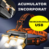 LED челник XY501 USB, 4 режима, регулируем, за риболов и работа