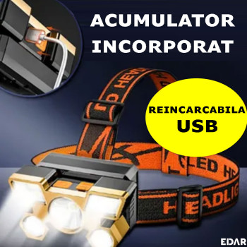 LED челник XY501 USB, 4 режима, регулируем, за риболов и работа LED челник XY501 USB, 4 режима, регулируем, за риболов и работа