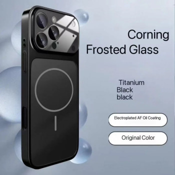 Magsafe кейс твърд гръб и TPU рамка TP-90 за iPhone 17 Pro Max - Черен