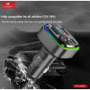 EARLDOM M83 FM Трансмитер с бързо зареждане за кола 1USB-C2USB 3.1A с амбиентно осветление