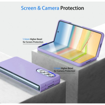 Z15 Silicone case за Samsung Z Fold 4 от 2 части - Лилав