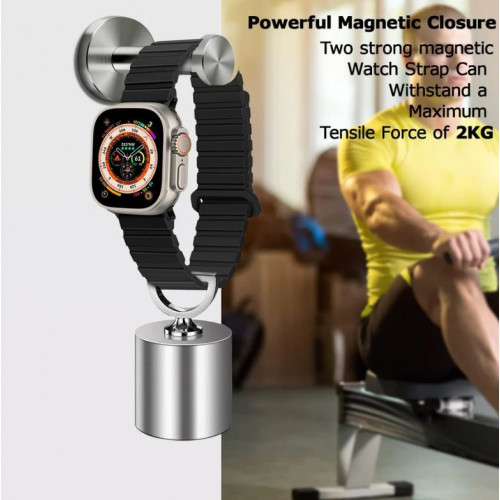 Магнитна каишка BN-10 Apple Watch iWatch 42/44/45/49mm - Винен /Сив отвътре
