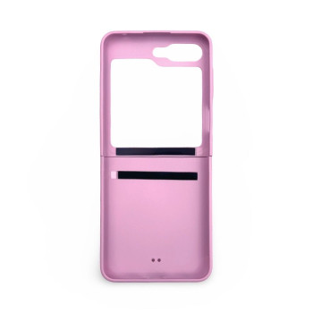 D80 Калъф с камъни за Samsung Z Flip 6 от 2 части - Розов