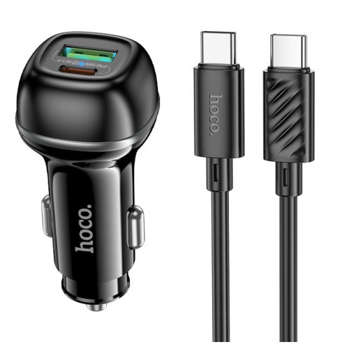 HOCO Z58A Зарядно за кола USB+USB-C PD20W + QC3.0 38W - USB към Type-C
