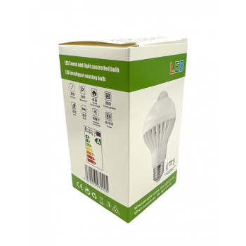 GY-021 5W PIR LED Интелигентна крушка със сензор за движение ВКЛ./ИЗКЛ. 220V 110V 12W