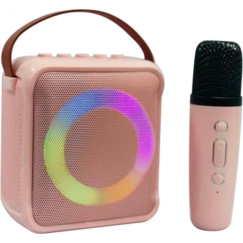 K1 Караоке Bluetooth колона с 1бр. микрофон (Розов)