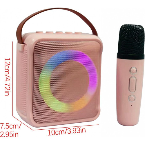 K1 Караоке Bluetooth колона с 1бр. микрофон (Розов)