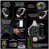 MK53 Смарт часовник 3 Каишки GT4 Bluetooth 47мм - Черен