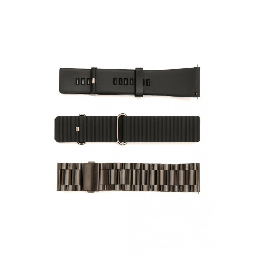 MK53 Смарт часовник 3 Каишки GT4 Bluetooth 47мм - Черен