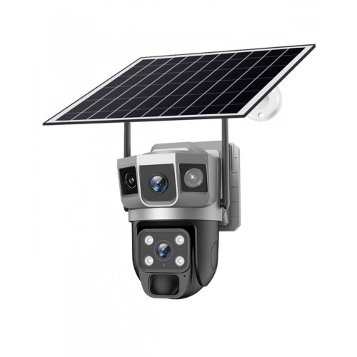 IP Солaрна Камера HY-DS022 SIM 6MP 1080P ( APP:V380PRO ) HD 360 градуса с микрофон и високоговорител и LED светлина