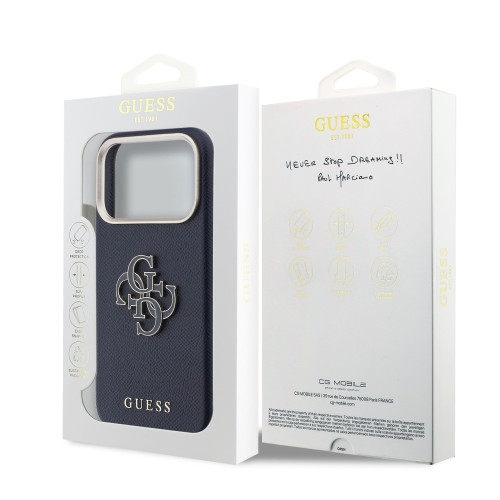4795 GUESS HC PU FW RESIN LOGO BLUE IP17 PRO MAX