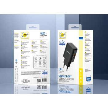 220V Адаптер TC-9 3.0A L✮Star Fast Бързо зареждащ - Черен