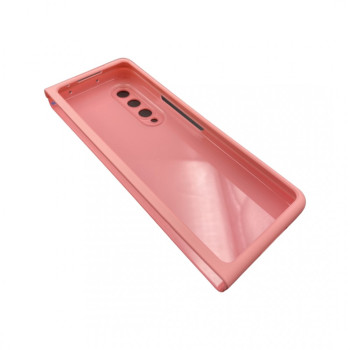 PVC Цветен кейс за Samsung Z Fold 3 от 2 части - Розов