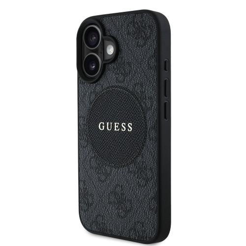 6323 GUESS HC MAGSAFE PU 4G CIRCLE W/ CLASSIC LOGO BLACK IP16
