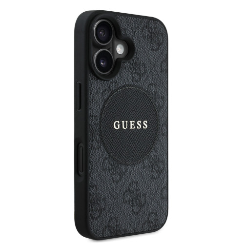 6323 GUESS HC MAGSAFE PU 4G CIRCLE W/ CLASSIC LOGO BLACK IP16