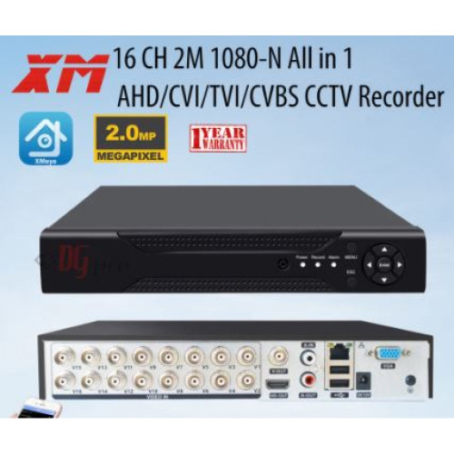 AHD6016T-LM 16CH 2MP 1080p Full HD видеорекордер AHD/TVI/CVI/NVR/DVR 5 в 1 (приложение XMeye)