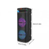 Караоке тонколона инча CH-1021 10"x2 | 40W, LED RGB, Микрофон