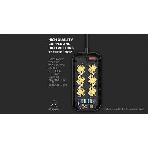 LDNIO SE6403 2500W 4USB зарядно устройство за телефон 6 EU Outlet Power Strip За универсален мобилен телефон