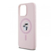 4445 Karl Lagerfeld iPhone 14 Pro Back cover case - Magsafe - KC head Ring - Pink