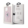 4445 Karl Lagerfeld iPhone 14 Pro Back cover case - Magsafe - KC head Ring - Pink