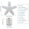 Mini 5+1Blade LED Лампа с 5 светещи крила 50W ( тип-FAN )