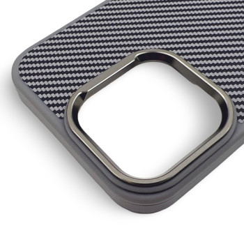 Premium Carbon Case TP-103 за iPhone 17 - Titanium сив