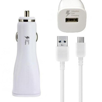Зарядно за кола S8 2в1 Fast Charging Зарядно USB - C за Samsung Кутия