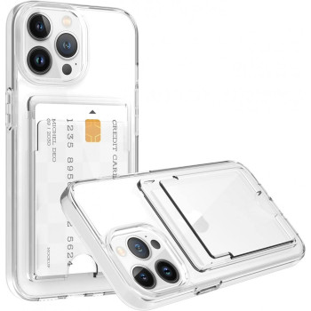 Прозрачен Силиконов кейс TP-67 с джобче за Huawei Nova Y61