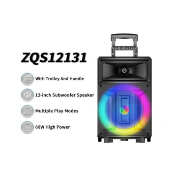 ZQS12132 Портативна Караоке 12'' Sing-e 60W тонколона+2 безжични микрофона