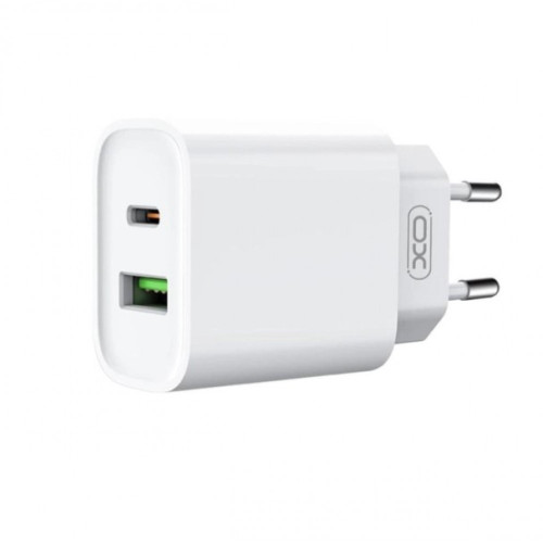 XO-CE02A 20W PD+QC Адаптер с изх. USB-C и USB