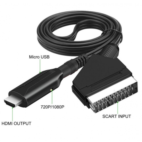 Кабел SCART - HDMI DZ71 преобразувател 720p 1080p
