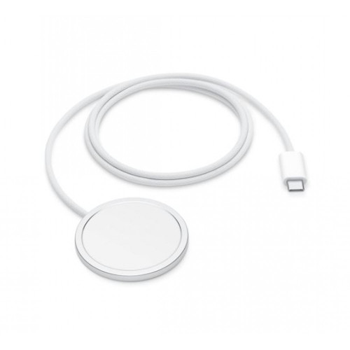 Оригинално Безжично Магнитно USB-C Зарядно APPLE за iPhone, Magsafe Charger 15W MHXH3ZM/A, Бял