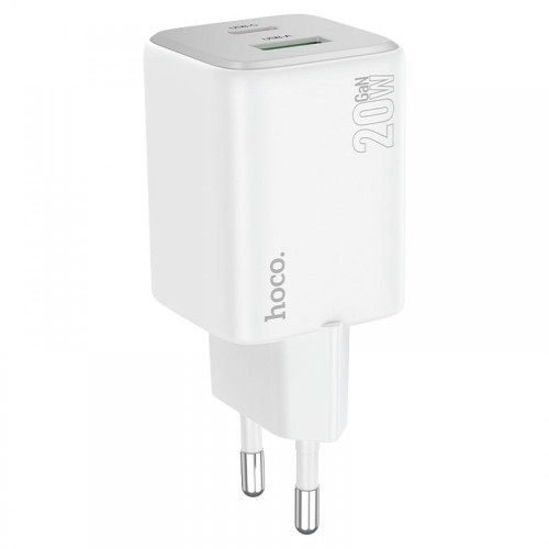 HOCO Адаптер "N41" PD20W+QC3.0 - Бял HOCO Адаптер "N41" PD20W+QC3.0 - Бял