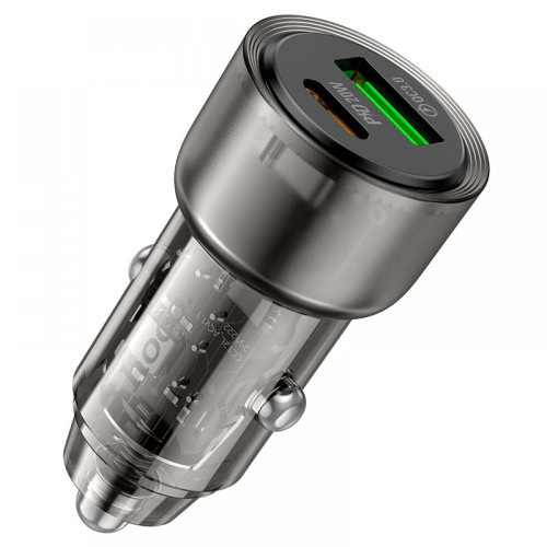 HOCO адаптер 12V Z52 с 2 изходa USB QC3.0 и USB-C PD20W - Черен HOCO адаптер 12V Z52 с 2 изходa USB QC3.0 и USB-C PD20W - Черен