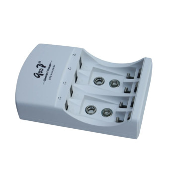 GD-C804HV1 – GOOP Зарядно устройство за батерии AA/AAA и 9V Ni-MH/Ni-CD с 4 независими слота и LED индикатор GD-C804HV1 – GOOP Зарядно устройство за батерии AA/AAA и 9V Ni-MH/Ni-CD с 4 независими слота и LED индикатор