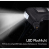 JZ-405B Цифров манометър,150PSI 5в1 LED фенерче, разбивач на прозорци, нож за колан,червена предпазна светлина и манометър за автомобил, мотоциклет
