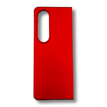 PVC Цветен кейс за Samsung Z FOLD 3 от 2 части - Червен