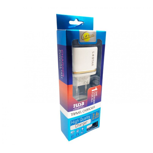 220V DL-AC52 Type-C 2.4А L✮Star Зарядно c двойно USB