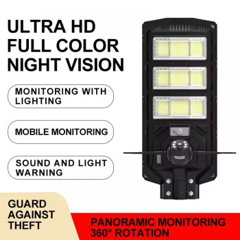 IP Солaрна Камера +LED лампа XA06 4G SIM 6MP 1080P ( APP:V380PRO ) HD 360 градуса с микрофон и високоговорител и LED светлина
